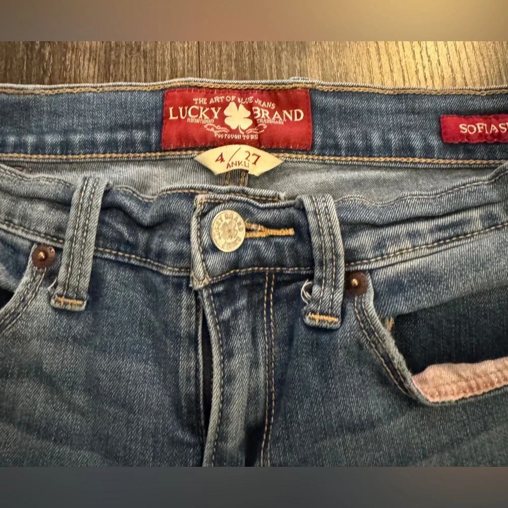 Lucky Brand Sofia Skinny Ankle Jeans Size 4/27 Medium Wash Stretch Denim